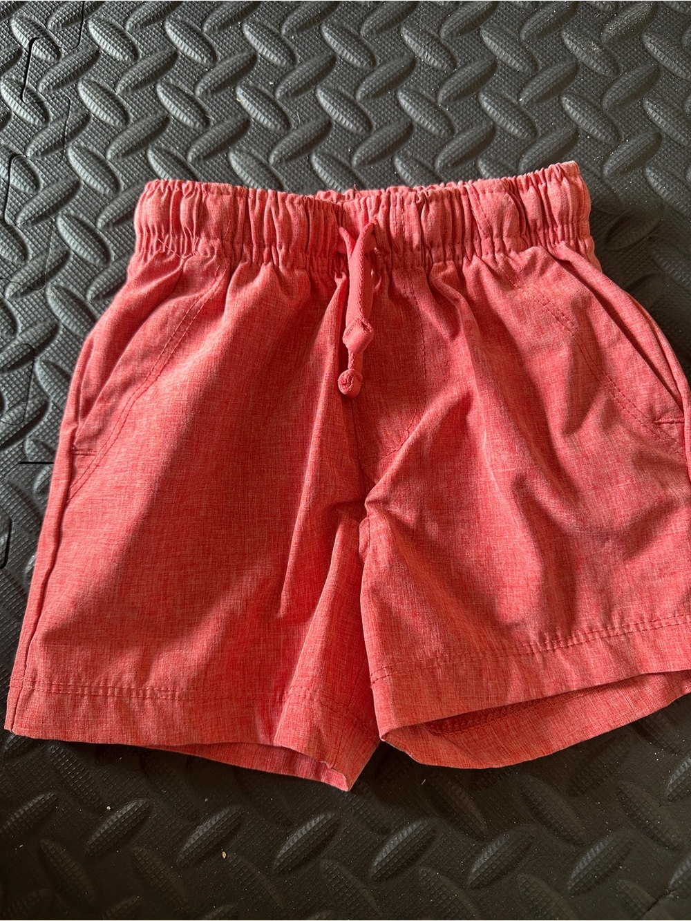 Cat & Jack Coral-Red Elastic Waist Kids Shorts